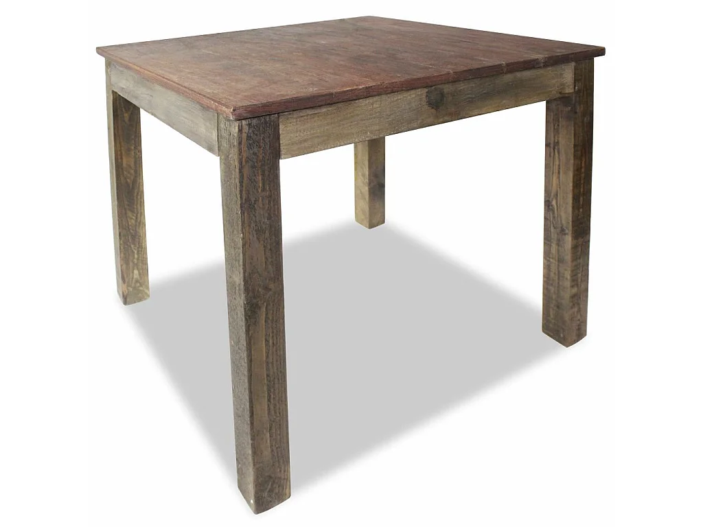 Eettafel 82x80x76 cm massief gerecycled hout