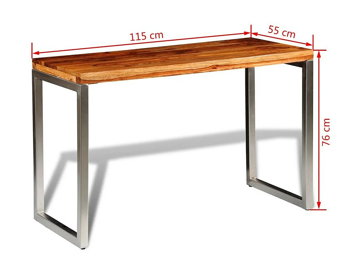 Table de repas rectangulaire bois massif de Sesham Bouka