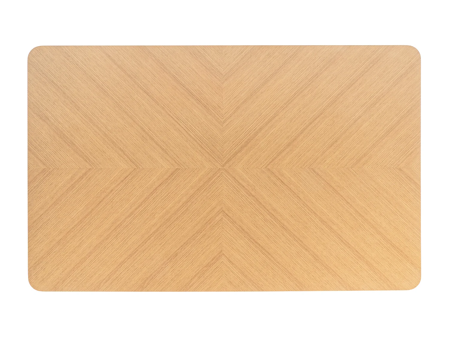 Table rectangulaire Spinak en chêne clair et pieds laqués – Sobriété et élégance naturelle-Couleur Naturel/Blanc