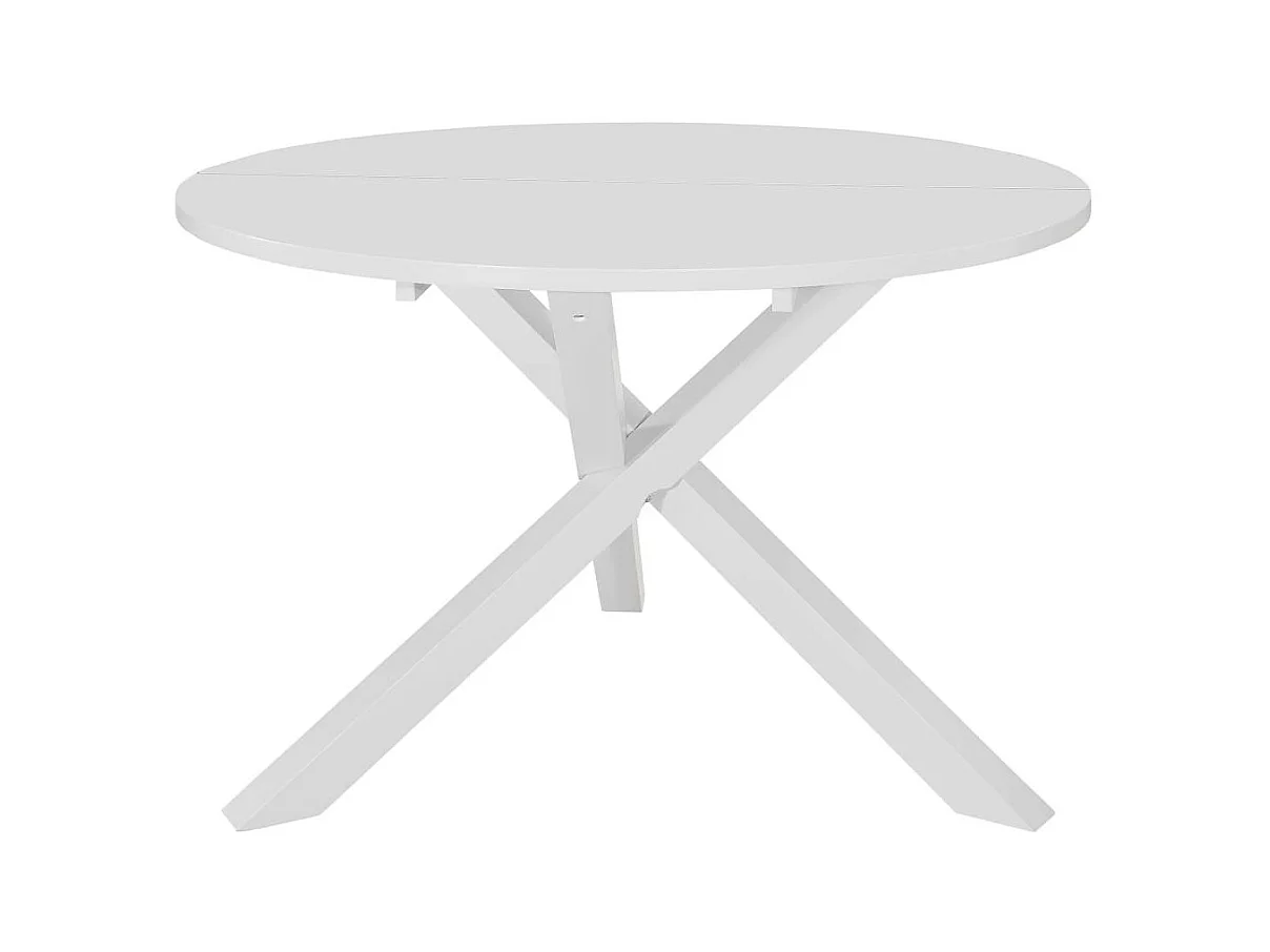 Table à manger ronde bois blanc Chika 120