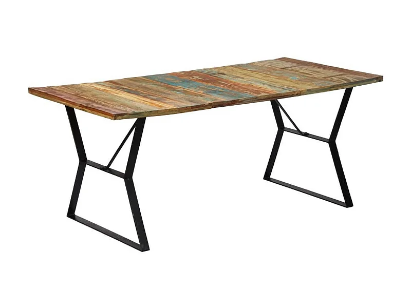 Table à manger vintage bois recyclé Zingo 140cm