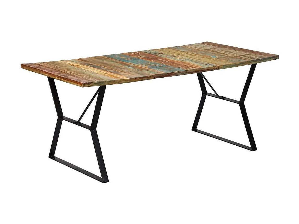 Table à manger vintage bois recyclé Zingo 140cm