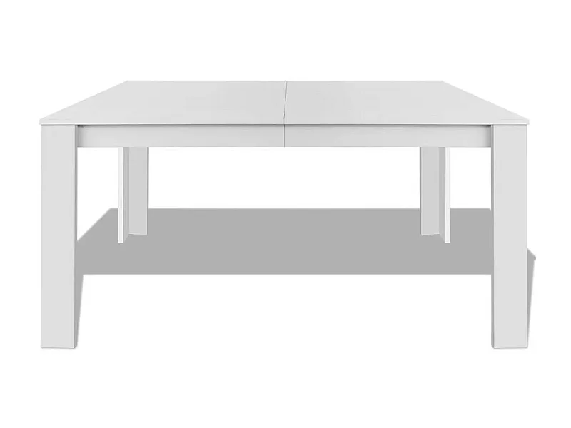 Table à manger rectangulaire bois blanc Dimer 140cm