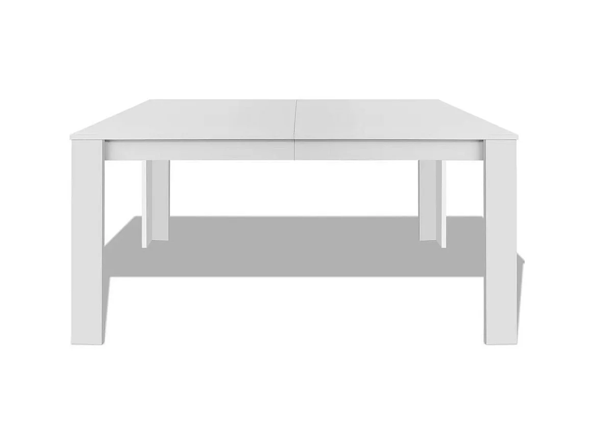 Table à manger rectangulaire bois blanc Dimer 140cm