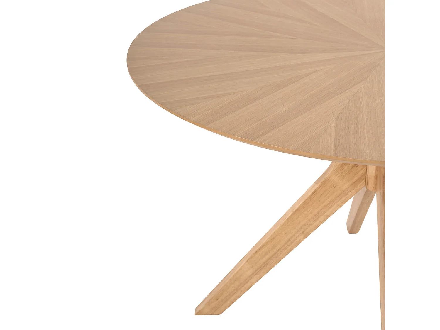 Table à manger ronde Kamila en chêne ou noyer – Harmonie de charme et style naturel-Couleur Naturel-Diamètre 120 cm