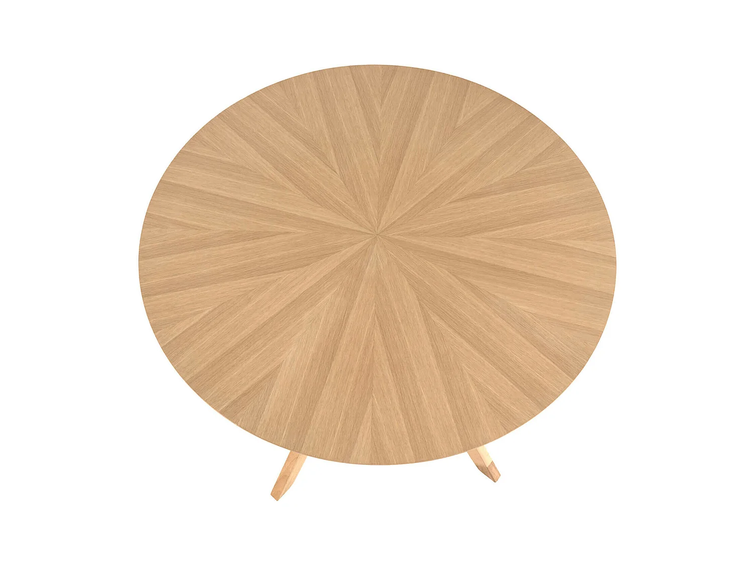 Table à manger ronde Kamila en chêne ou noyer – Harmonie de charme et style naturel-Couleur Naturel-Diamètre 120 cm