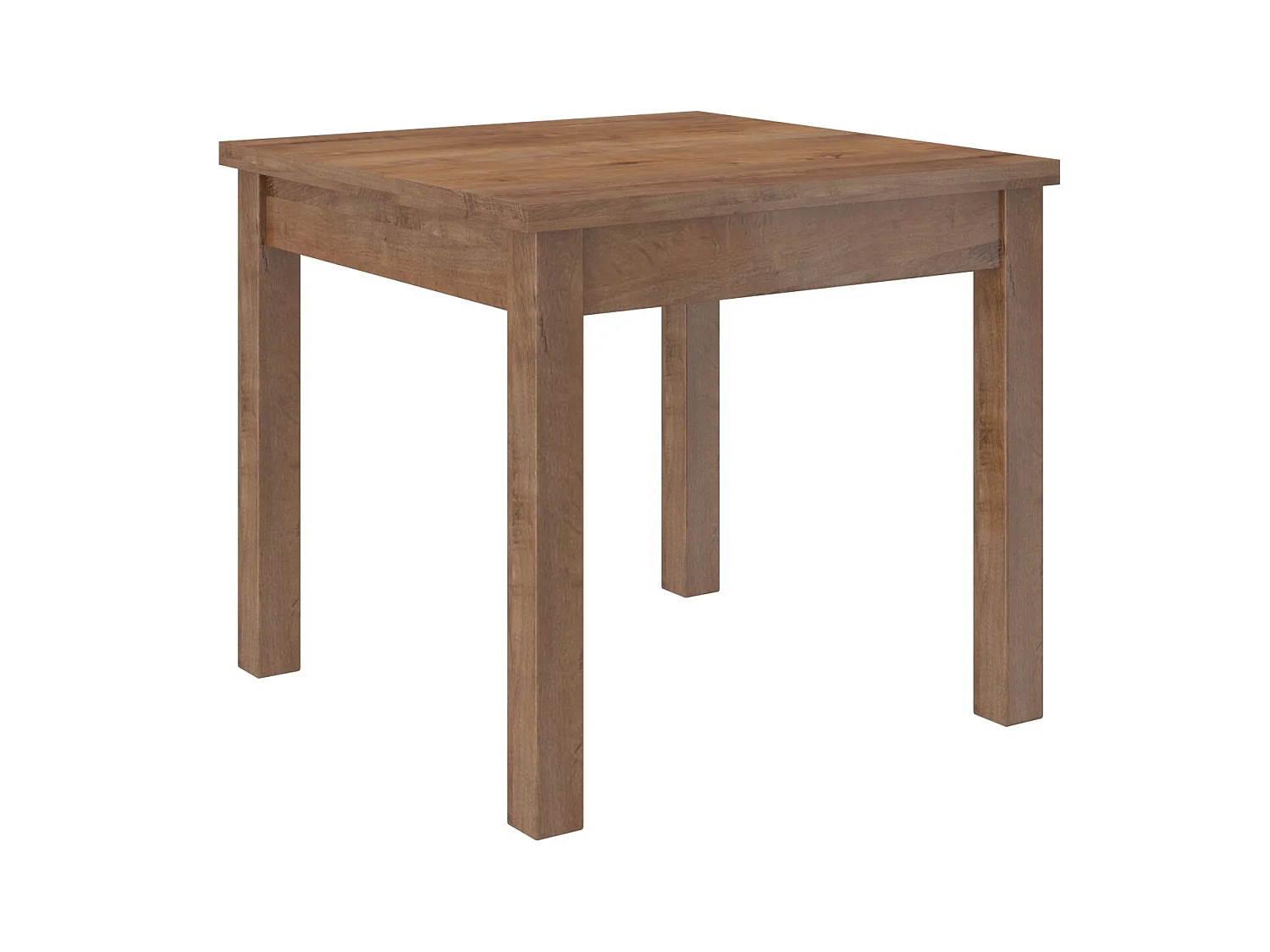 Petite table à manger carrée 80-80cm en bois marron Orka