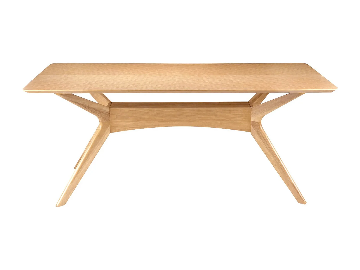 Table à manger Klerg en bois de chêne – Style épuré et durable-Couleur Naturel-Largeur 200 cm