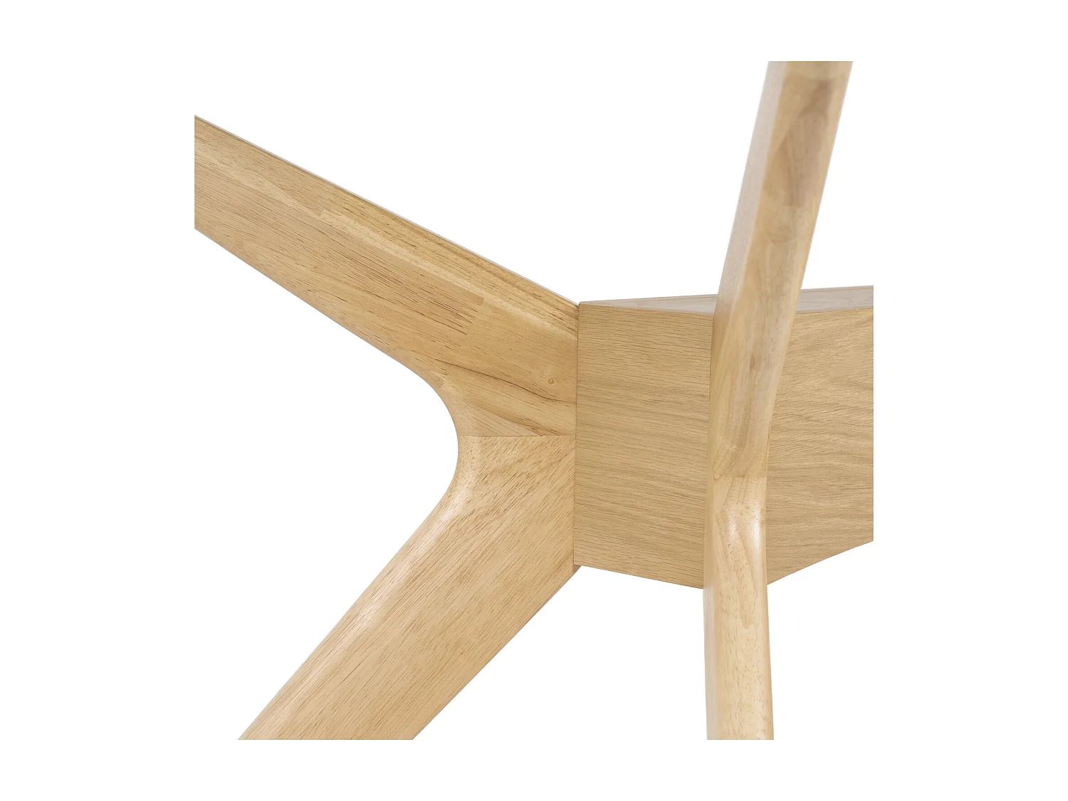 Table à manger verre trempé et bois d'hévéa finition chêne Noky - 3 tailles-Largeur 140 cm