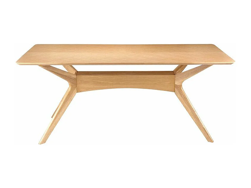 Table à manger Klerg en bois de chêne – Style épuré et durable-Couleur Naturel-Largeur 140 cm