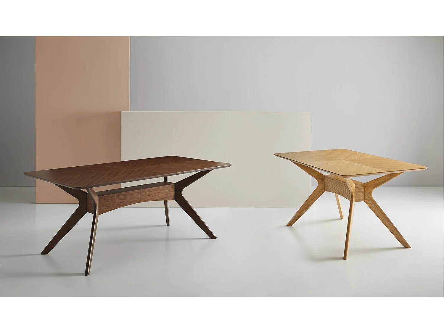 Table à manger Klerg en bois de chêne – Style épuré et durable-Couleur Marron-Largeur 140 cm