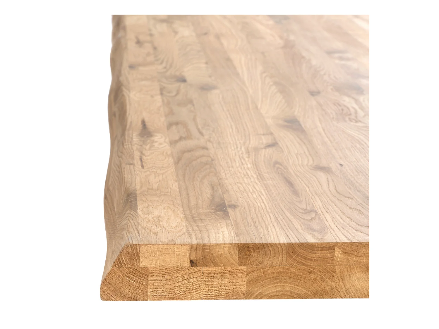 Table à manger industriel chêne massif clair et pieds X métal noir Antika-Largeur 140 cm