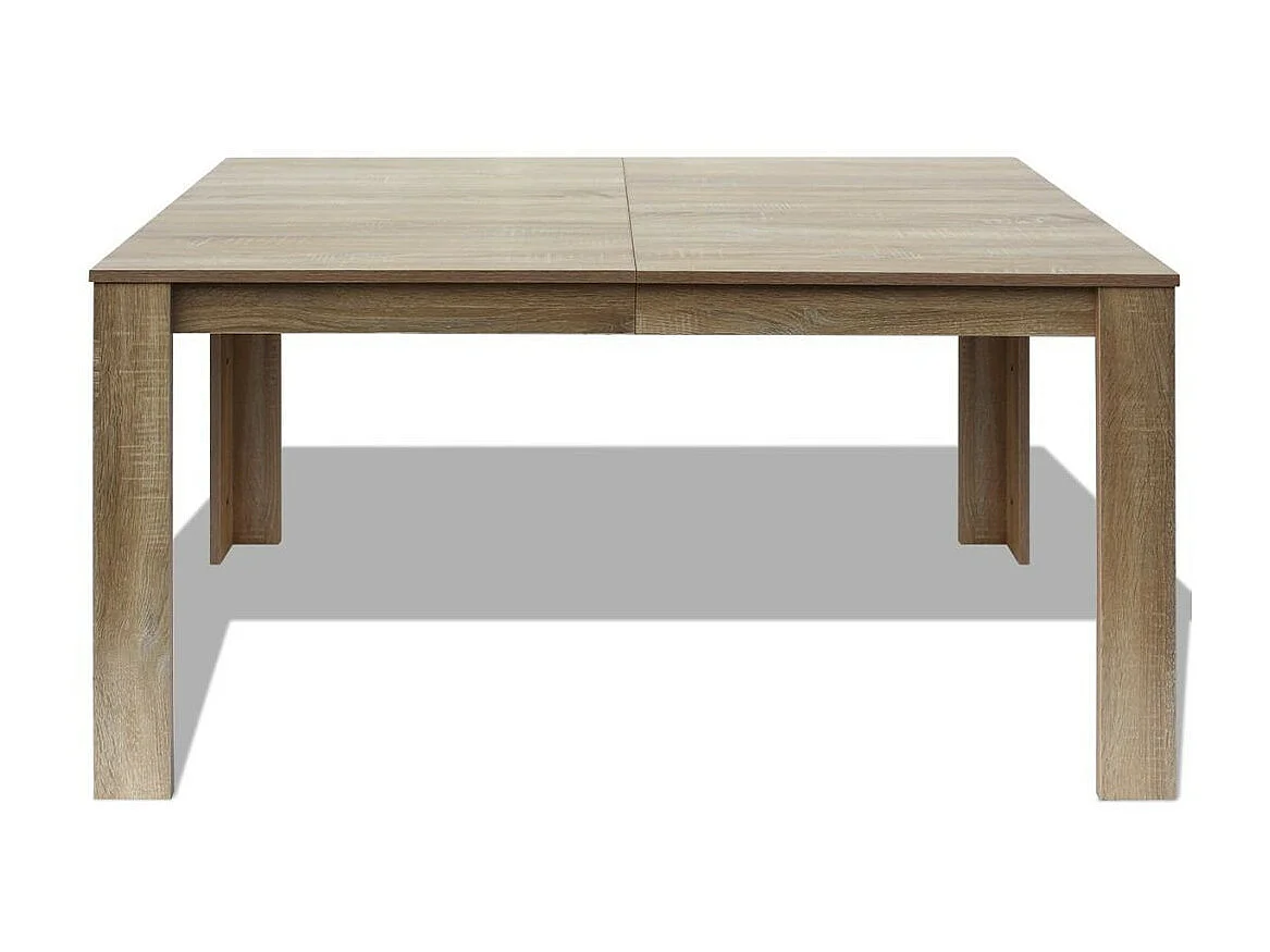 Table à manger rectangulaire bois naturel Dimer 140cm