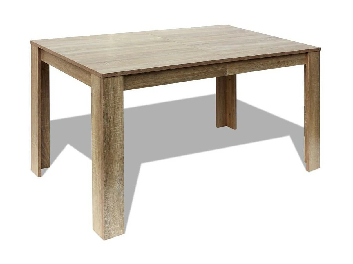 Table à manger rectangulaire bois naturel Dimer 140cm