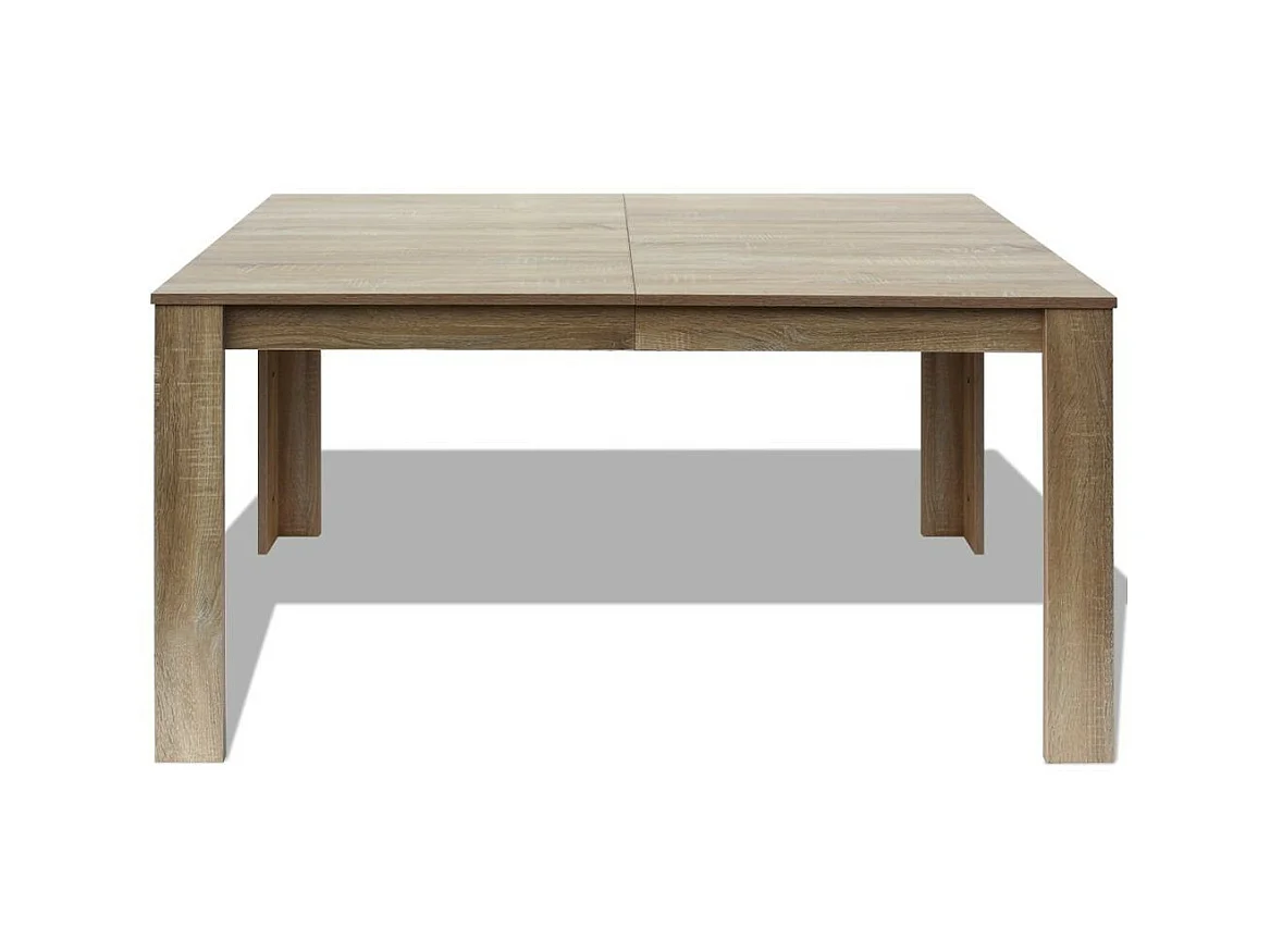Table à manger rectangulaire bois naturel Dimer 140cm