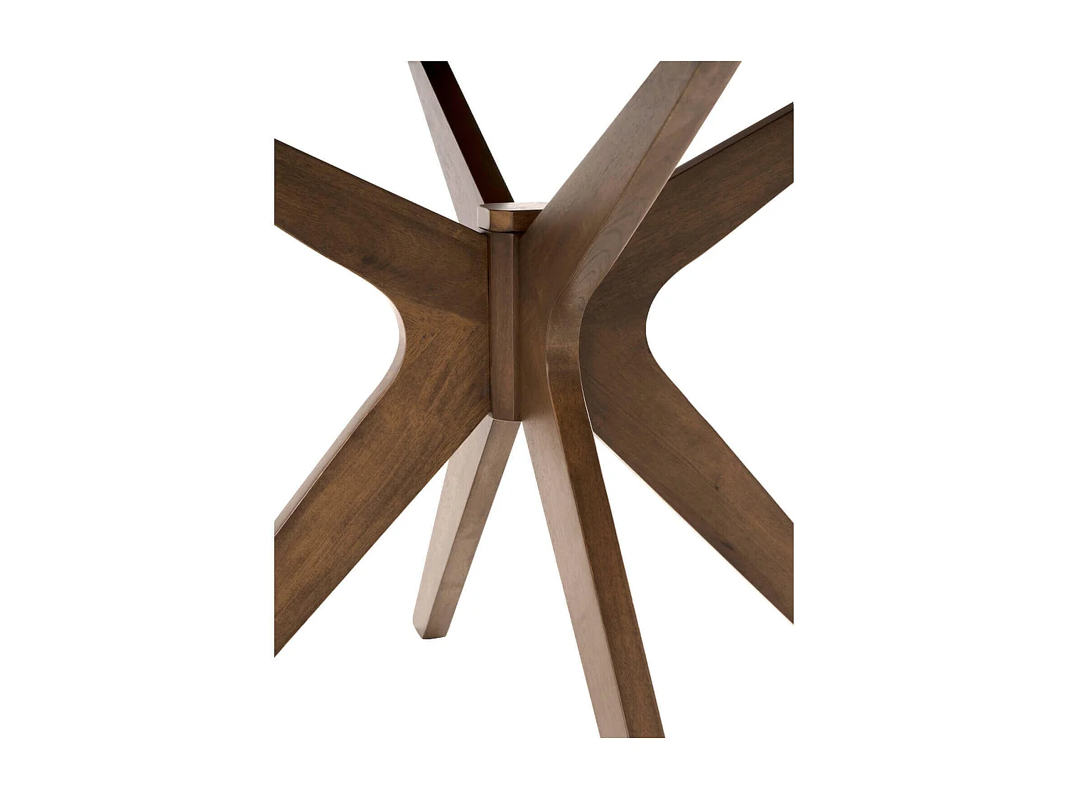 Table à manger ronde Kamila en chêne ou noyer – Harmonie de charme et style naturel-Couleur Marron-Diamètre 120 cm