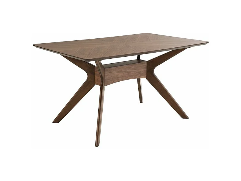 Table à manger Klerg en bois de chêne – Style épuré et durable-Couleur Marron-Largeur 200 cm