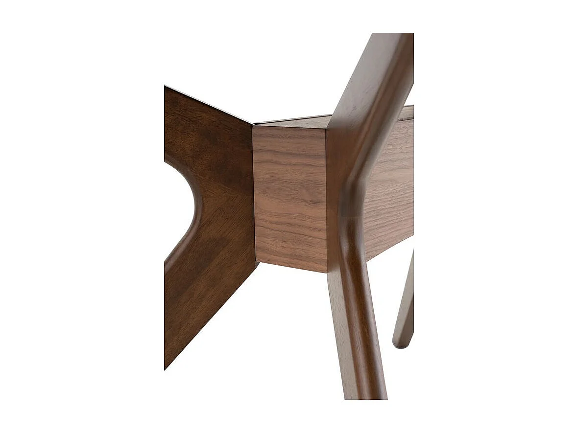 Table à manger Klerg en bois de chêne – Style épuré et durable-Couleur Marron-Largeur 200 cm