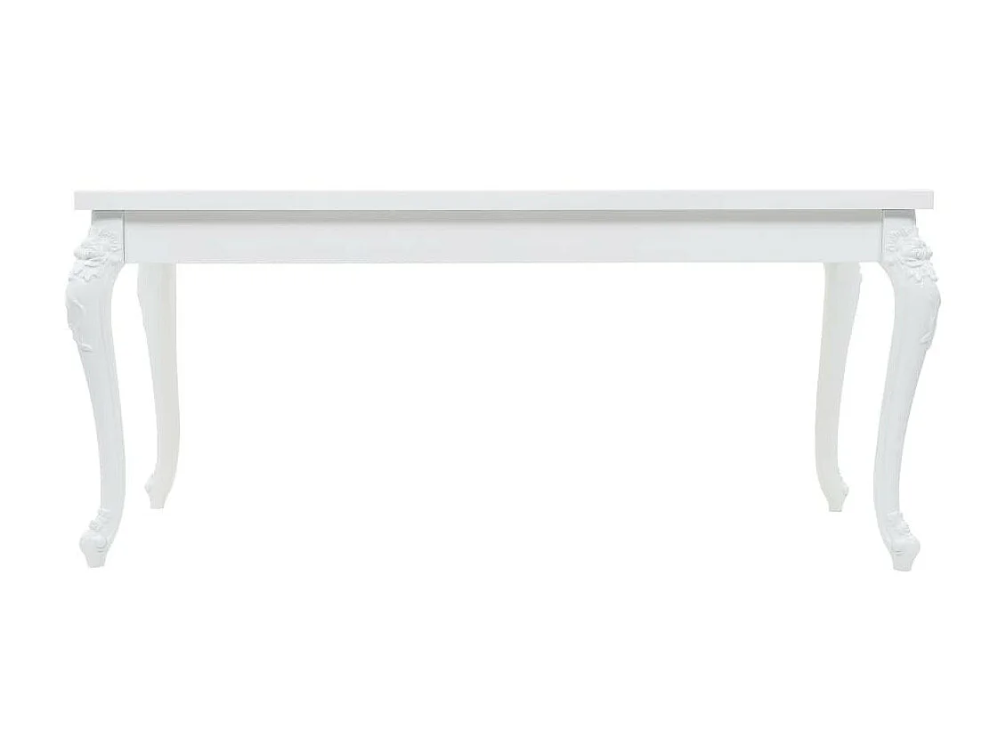 Table à manger rectangulaire blanc brillant Brack 180
