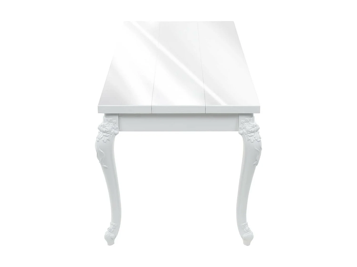 Table à manger rectangulaire blanc brillant Brack 180