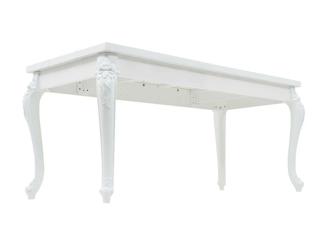 Table à manger rectangulaire blanc brillant Brack 180