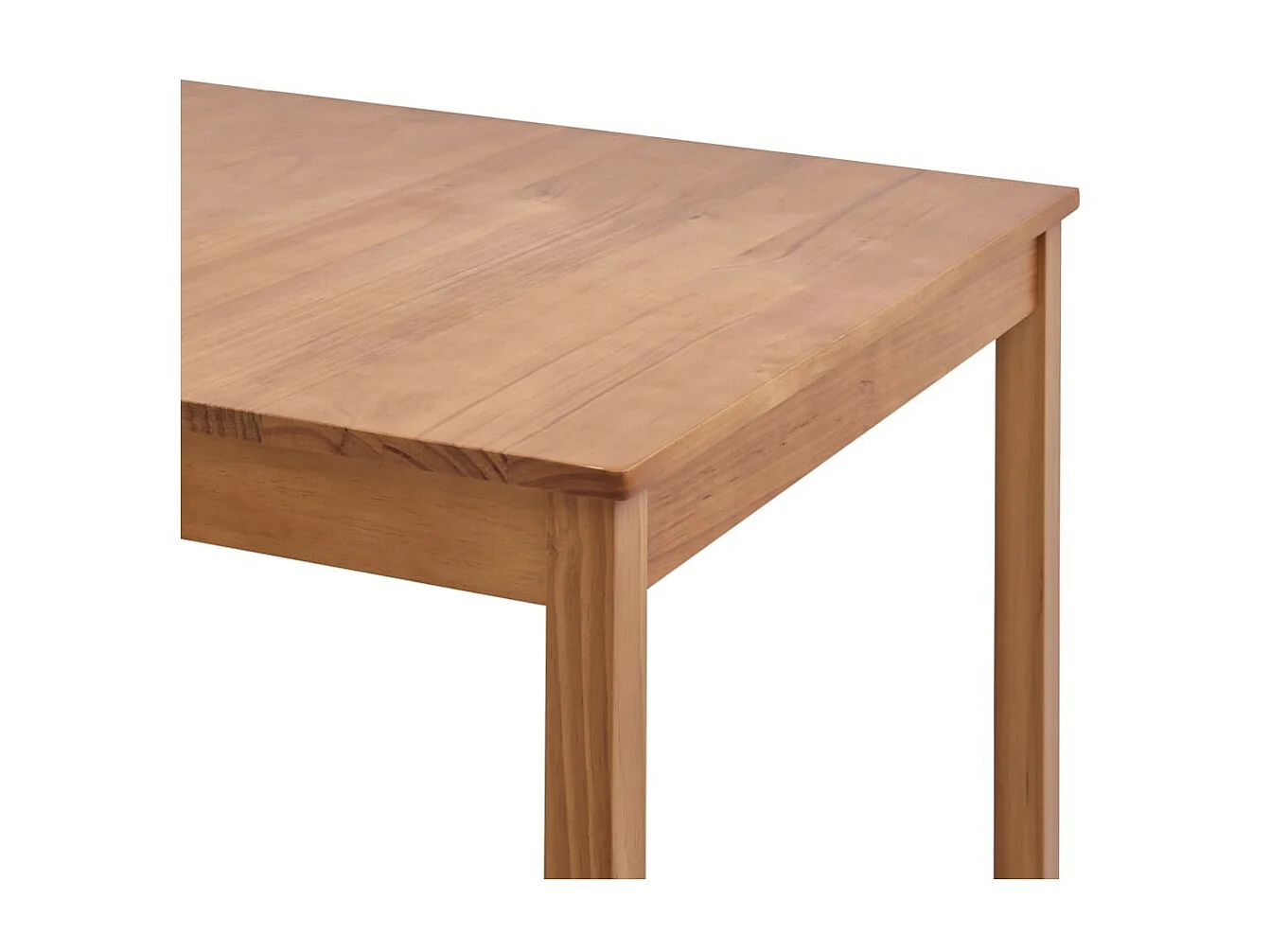 Table à manger rectangulaire pin massif marron miel Sadou 180cm