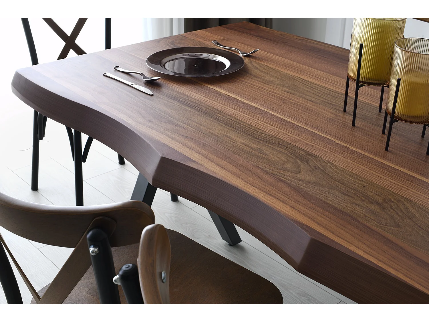 Roma industriële eettafel 180 cm
