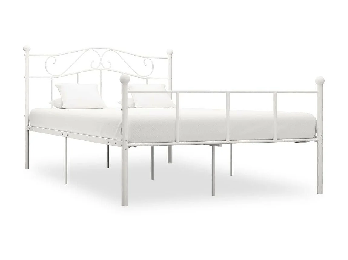 Lit métal blanc Vic 140x200