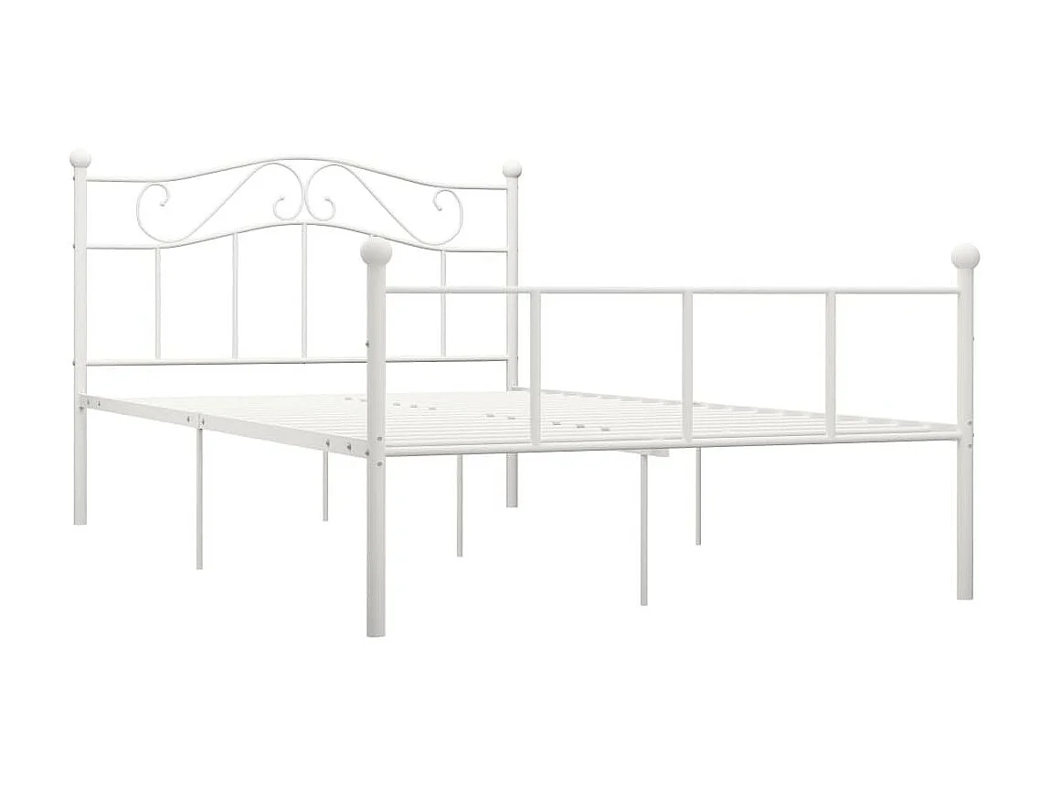 Lit métal blanc Vic 140x200