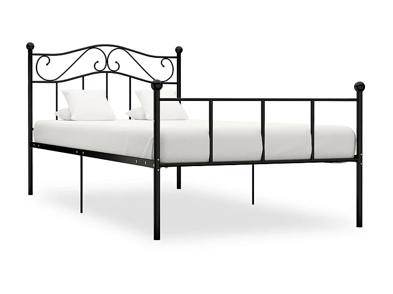 Lit métal noir Vic 90x200