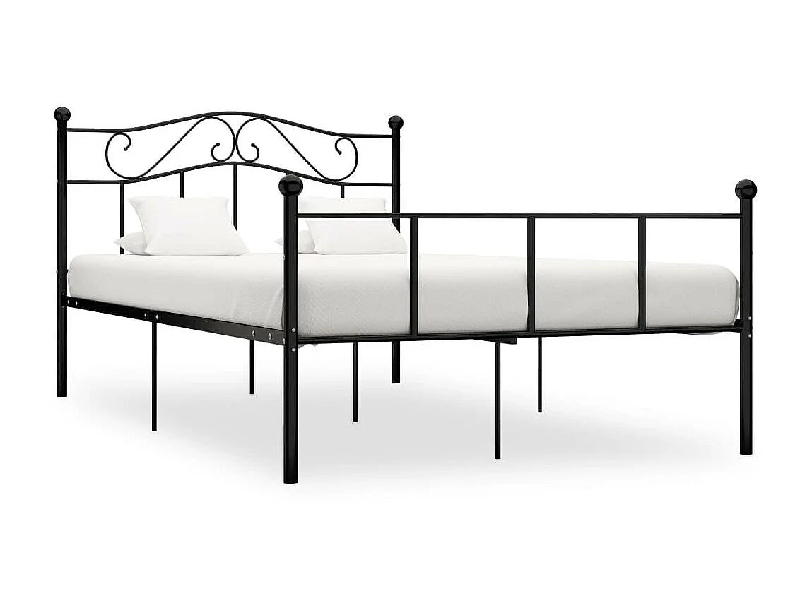 Lit métal noir Vic 140x200