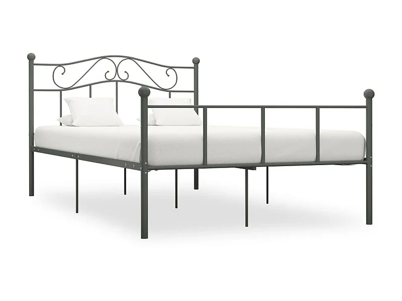 Lit métal gris Vic 160x200