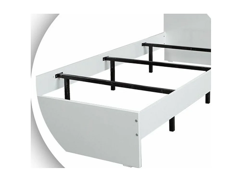 Lit adulte moderne bois chêne clair Marka - 7 tailles-100x200