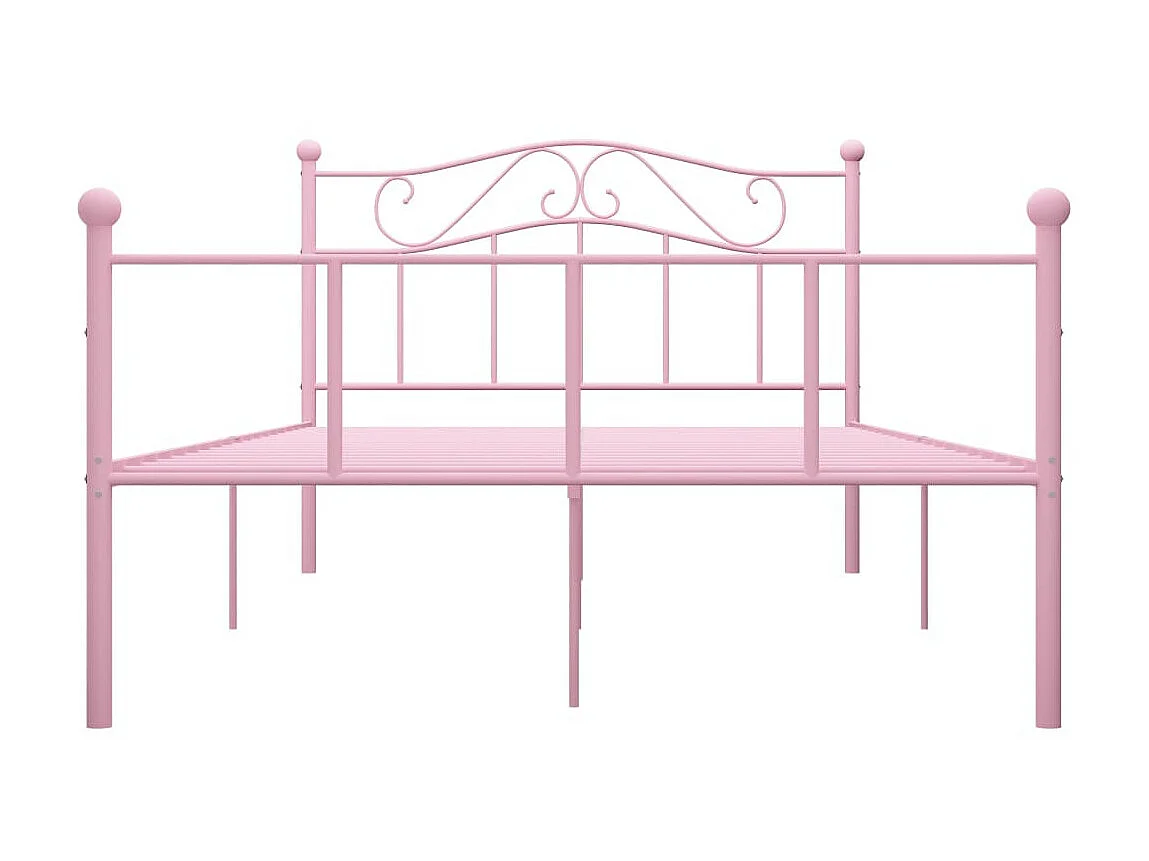 Lit métal rose Vic 160x200