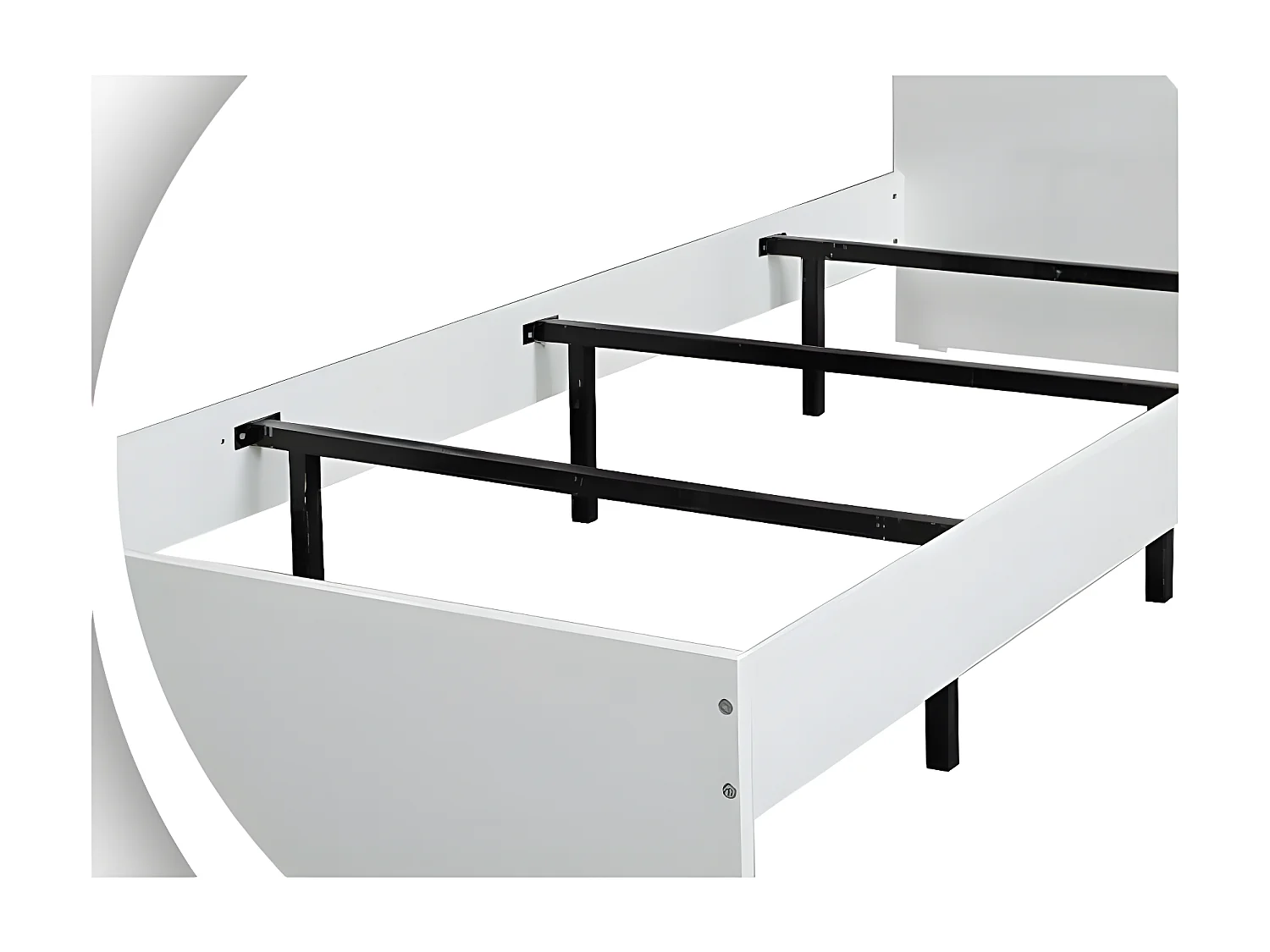 Marka modern volwassen bed in glanzend wit hout - 7 maten-Slapen 90x200cm