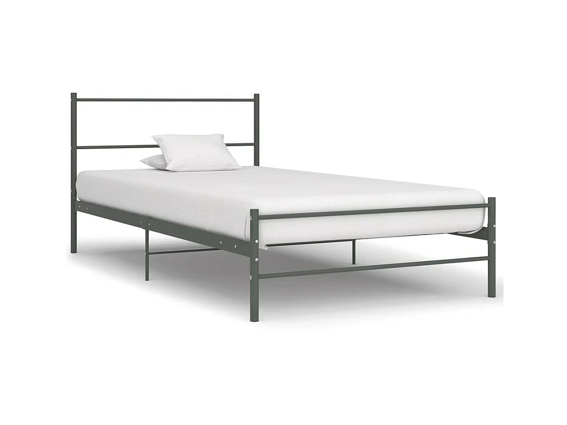 Lit métal gris Binder 90x200