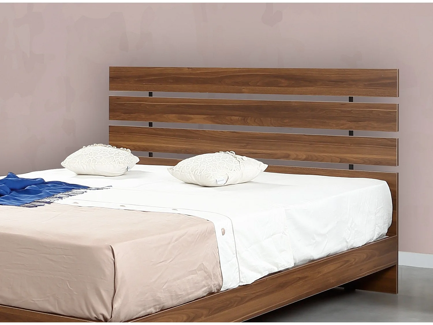 Lit adulte moderne bois marron Marka - 7 tailles-100x200