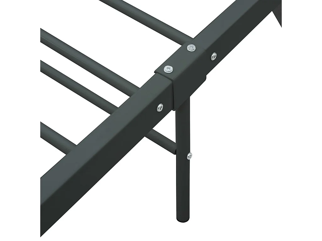 Lit métal gris Binder 140x200