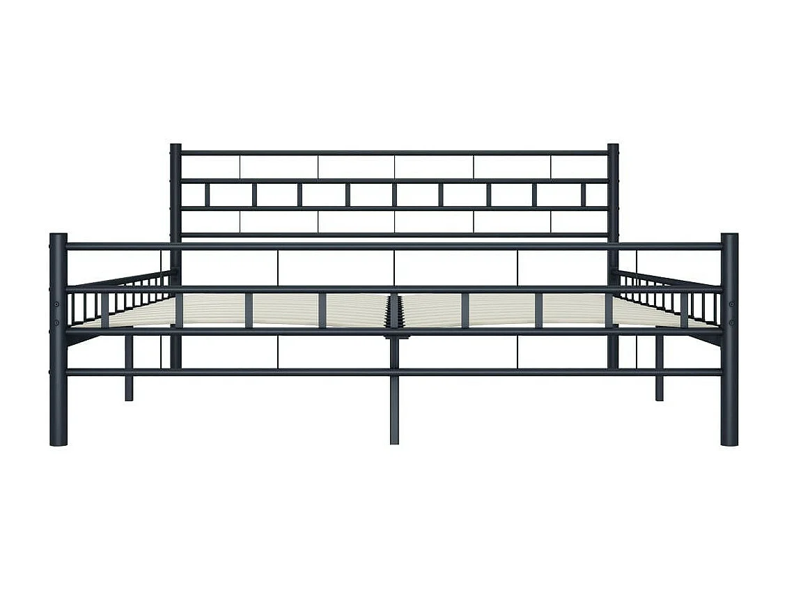 Lit Noir Acier 200x200