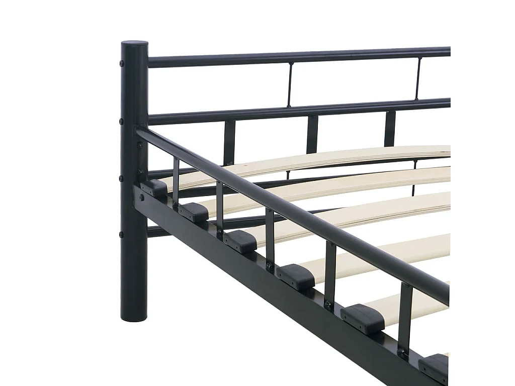 Lit Noir Acier 200x200