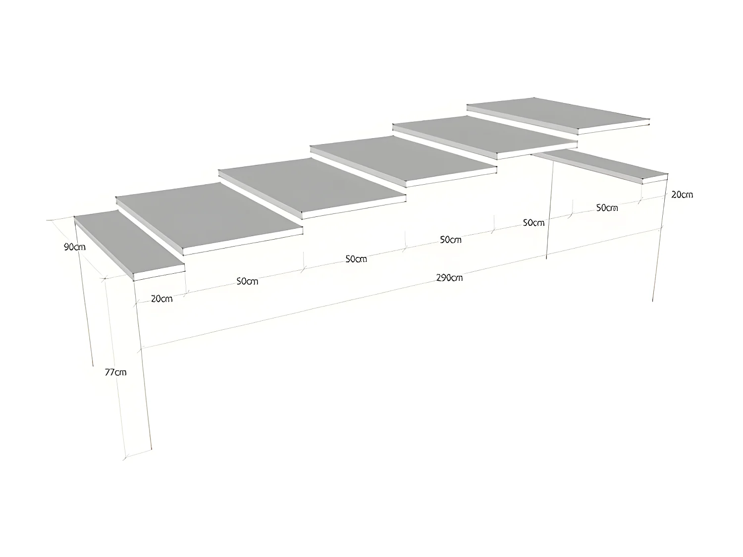 Console extensible pin massif teinté foncé et pieds métal anthracite 14 personnes 40 à 290cm Orina