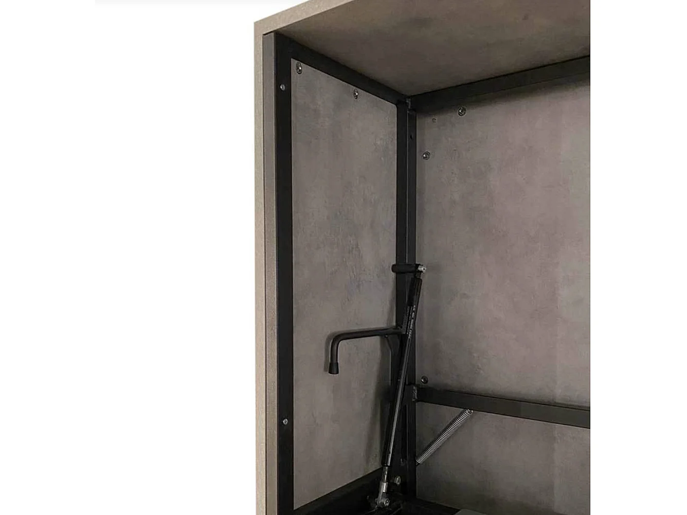 Litera abatible horizontal nogal 2 camas 85x185 cm Bounto-2 colchones 85x185cm