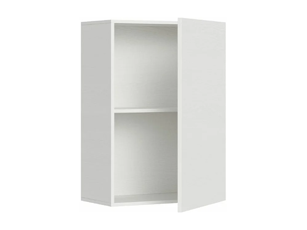 Lit escamotable horizontal blanc Bounto 85x185 avec rangement et bibliothèque composition D-