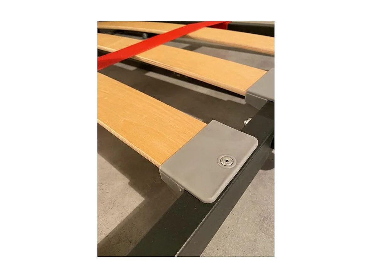 Cementgrijs horizontaal stapelbed opklapbed 2 bedden 85x185 cm Bounto-2 matrassen 85x185cm