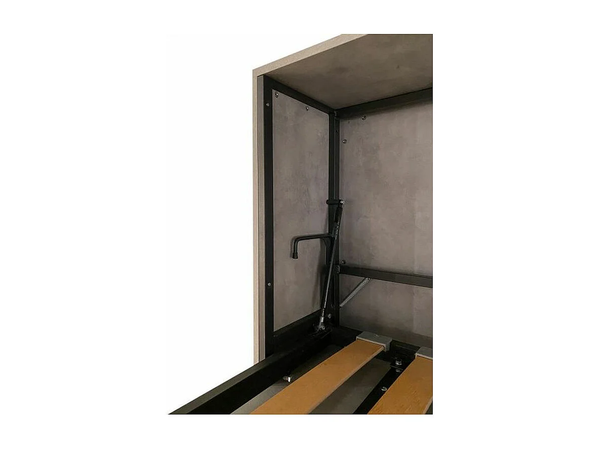 Cementgrijs horizontaal stapelbed opklapbed 2 bedden 85x185 cm Bounto-Zonder matras