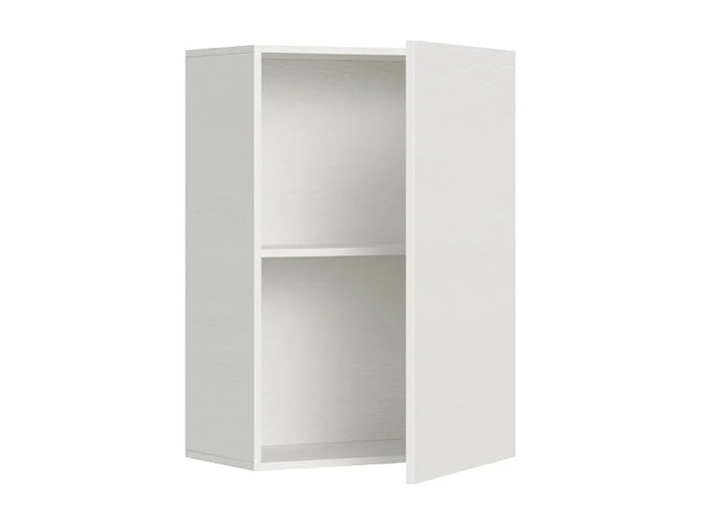 Lit escamotable horizontal blanc Bounto 85x185 avec rangement et bibliothèque composition C-1 matelas 85x185