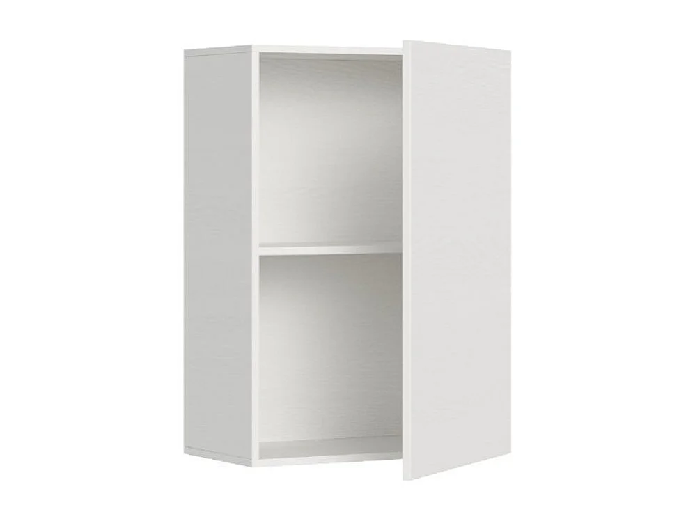 Lit escamotable horizontal blanc Bounto 85x185 avec rangement et bibliothèque composition B-1 matelas 85x185