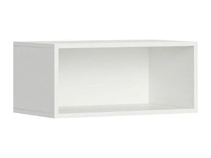 Lit escamotable horizontal blanc Bounto 85x185 avec rangement composition A-