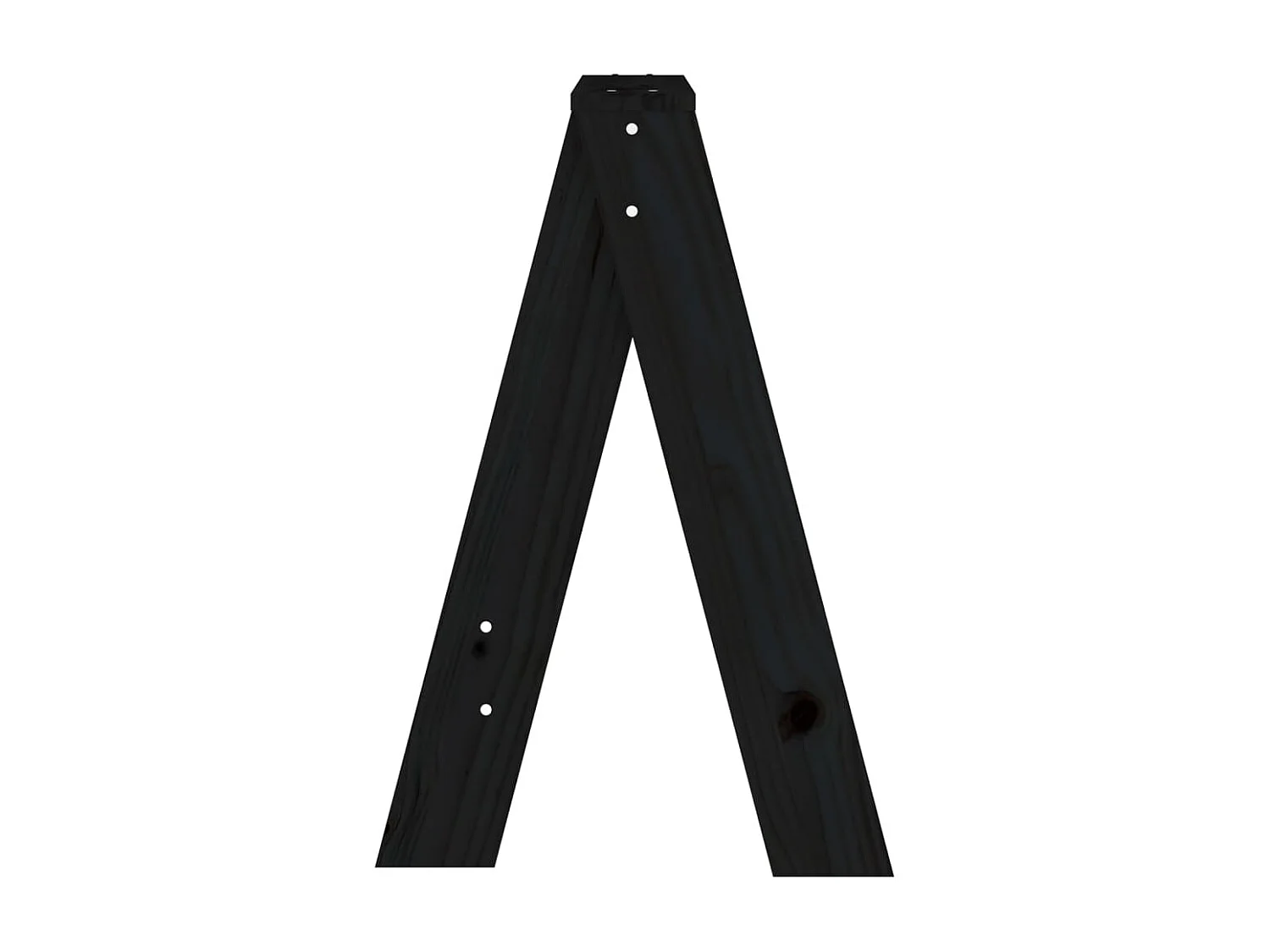 Tabourets 2 pcs Noir 40x40x60 Bois massif de pin