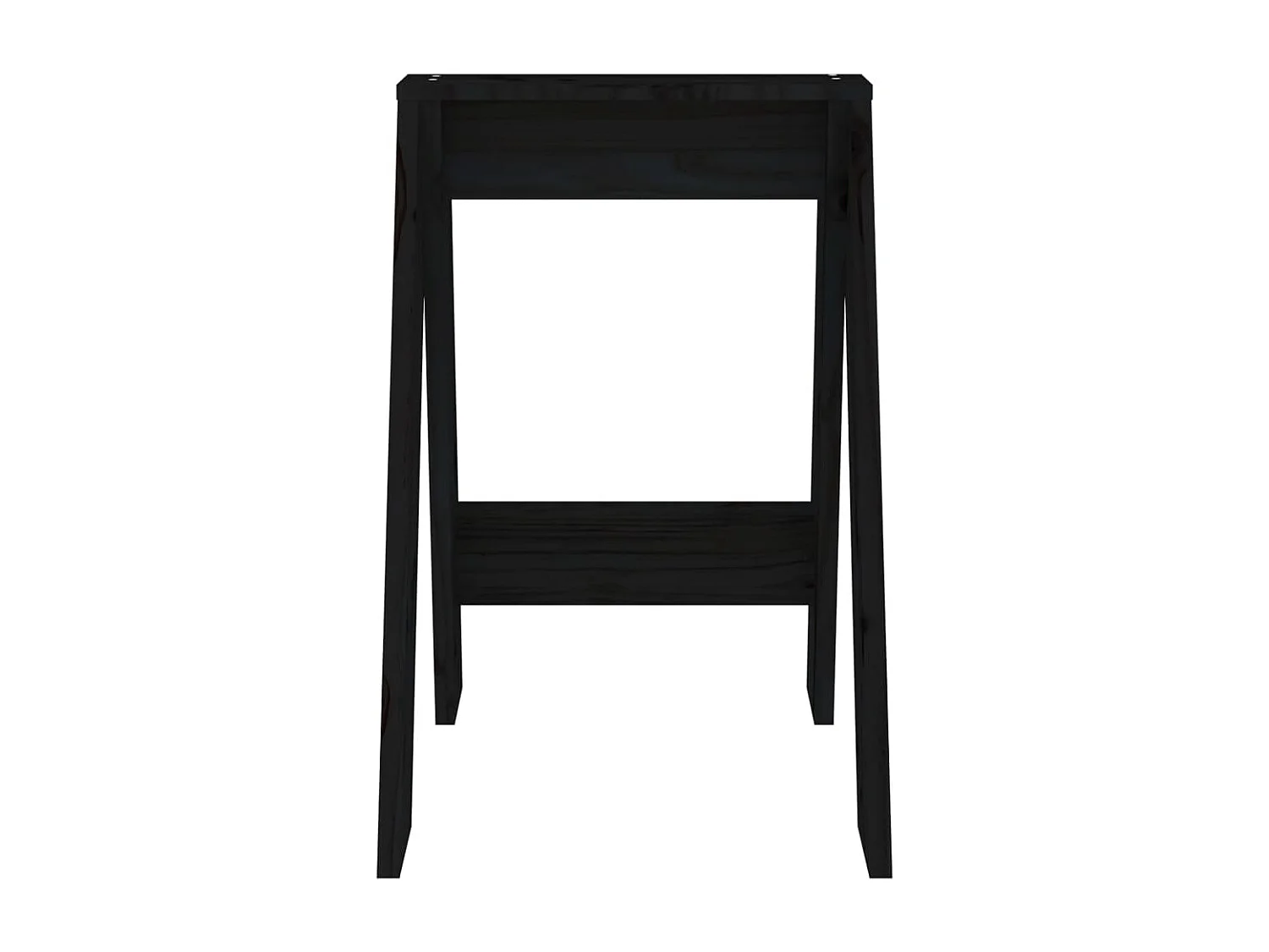 Tabourets 2 pcs Noir 40x40x60 Bois massif de pin